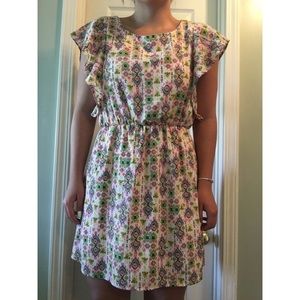 Mini floral dress.
